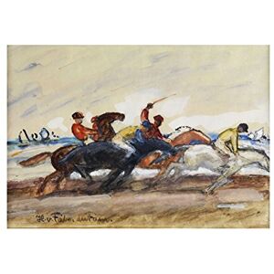 Wee Blue Coo Painting Exterior Study Faber Du Faur Jockeys Race Beach Wall Art Print Wee Blue Coo Painting Exterior Study Faber Du Faur Jockeys Race Beach Wall Art Print