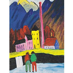 Artery8 Von Werefkin Die Fabrik Mountain Landscape Painting Premium Wall Art Canvas Print 18X24 Inch Artery8 Von Werefkin Die Fabrik Mountain Landscape Painting Premium Wall Art Canvas Print 18X24 Inch