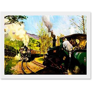 Artery8 - Transport Steam Train Ffestiniog Wales - White - Framed Wall Art Artery8 - Transport Steam Train Ffestiniog Wales - White - Framed Wall Art