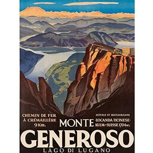 Wee Blue Coo Travel Tourism Mount Generoso Lake Lugano Switzerland Alpine Art Print Poster Wall Decor 12X16 Inch Wee Blue Coo Travel Tourism Mount Generoso Lake Lugano Switzerland Alpine Art Print Poster Wall Decor 12X16 Inch