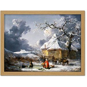 Fine Art Prints Morland Winter Landscape With Figures Snow Painting Large Framed Art Print Poster Wall Decor 18x24 in Fine Art Prints Morland Winter Landscape With Figures Snow Painting Large Framed Art Print Poster Wall Decor 18x24 in