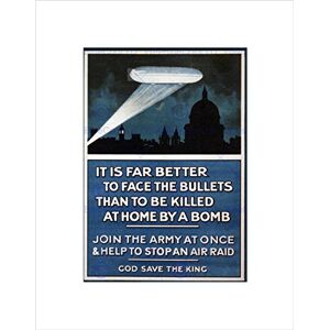 Wee Blue Coo War Enlist First World Air Raid Airship UK Vintage Ad Wall Art Print Wee Blue Coo War Enlist First World Air Raid Airship UK Vintage Ad Wall Art Print