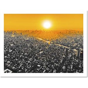 Fine Art Prints Martinnen Sunset Over Tokyo Japan Large Framed Art Print Poster Wall Decor 18x24 inch Fine Art Prints Martinnen Sunset Over Tokyo Japan Large Framed Art Print Poster Wall Decor 18x24 inch