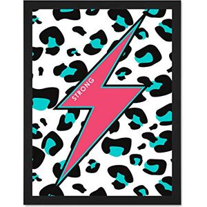 Wee Blue Coo Pink Teal Leopard Reverse Strong Large Framed Art Print Wall Poster 18x24 inch Wee Blue Coo Pink Teal Leopard Reverse Strong Large Framed Art Print Wall Poster 18x24 inch