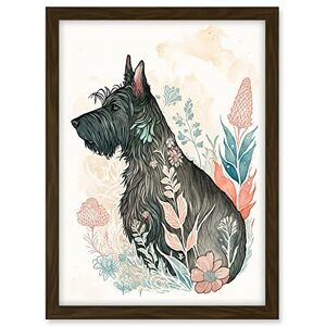 Artery8 Scottish Terrier Dog in Flower Field Bright Modern Multicoloured Watercolour Illustration Artwork Framed A3 Wall Art Print Artery8 Scottish Terrier Dog in Flower Field Bright Modern Multicoloured Watercolour Illustration Artwork Framed A3 Wall Art Print