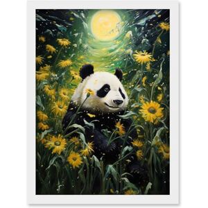 Artery8 Midsummer Night's Panda Dream Oil Painting Panda Bear in a Full Moon Sunflower Field Landscape Kids Bedroom Artwork Framed Wall Art Print A4 Artery8 Midsummer Night's Panda Dream Oil Painting Panda Bear in a Full Moon Sunflower Field Landscape Kids Bedroom Artwork Framed Wall Art Print A4