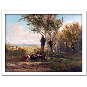 Artery8 Bilders Meadow Oosterbeek Countryside Painting Artwork Framed Wall Art Print 18X24 Inch Artery8 Bilders Meadow Oosterbeek Countryside Painting Artwork Framed Wall Art Print 18X24 Inch