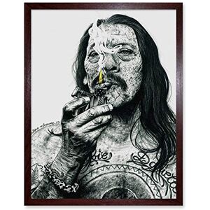 Wee Blue Coo Danny Trejo Tattoo Inked Ikons Wayne Maguire Art Print Framed Poster Wall Decor 12x16 inch Wee Blue Coo Danny Trejo Tattoo Inked Ikons Wayne Maguire Art Print Framed Poster Wall Decor 12x16 inch