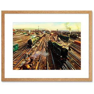 Wee Blue Coo Painting Industrial Landscape Clapham Junction Station UK Framed Wall Art Print Wee Blue Coo Painting Industrial Landscape Clapham Junction Station UK Framed Wall Art Print
