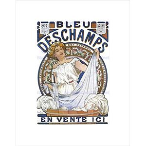 Wee Blue Coo Advertisement Art Nouveau Mucha Bleu Deschamp Wall Art Print Wee Blue Coo Advertisement Art Nouveau Mucha Bleu Deschamp Wall Art Print