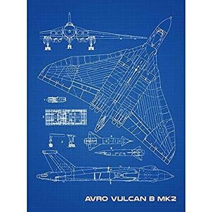 Artery8 Avro Vulcan Strategic Bomber Aircraft Blueprint Plan Unframed Wall Art Print Poster Home Decor Premium Artery8 Avro Vulcan Strategic Bomber Aircraft Blueprint Plan Unframed Wall Art Print Poster Home Decor Premium