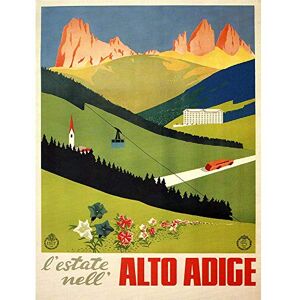 Wee Blue Coo Travel Alto Adice Tyrol Alpine Trentino Italy Vintage Advertising Art Print Poster Wall Decor 12X16 Inch Wee Blue Coo Travel Alto Adice Tyrol Alpine Trentino Italy Vintage Advertising Art Print Poster Wall Decor 12X16 Inch