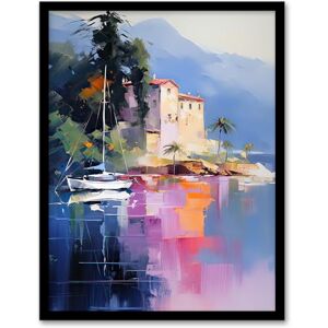 Artery8 Sail Boat on Lake Como Colourful Oil Painting Scenic Italian Landscape Artwork Framed Wall Art Print 18X24 Inch Artery8 Sail Boat on Lake Como Colourful Oil Painting Scenic Italian Landscape Artwork Framed Wall Art Print 18X24 Inch