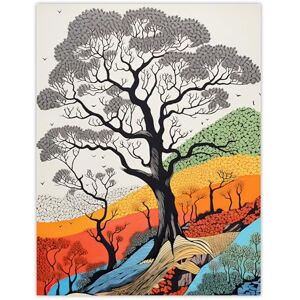 Artery8 Gond Style Yosemite Forest Trees Colourful Painting Large Wall Art Poster Print Thick Paper 18X24 Inch Artery8 Gond Style Yosemite Forest Trees Colourful Painting Large Wall Art Poster Print Thick Paper 18X24 Inch