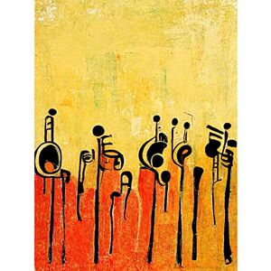 Doppelganger33 LTD Abstract Music Band Figures In Warm Acrylic Tones Musical Large Wall Art Poster Print Thick Paper 18X24 Inch Doppelganger33 LTD Abstract Music Band Figures In Warm Acrylic Tones Musical Large Wall Art Poster Print Thick Paper 18X24 Inch