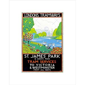 Wee Blue Coo VINTAGE AD TRANSPORT LONDON TRAMWAYS ST JAMES PARK FRAMED ART PRINT B12X11573 Wee Blue Coo VINTAGE AD TRANSPORT LONDON TRAMWAYS ST JAMES PARK FRAMED ART PRINT B12X11573