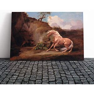 Big Box Art Canvas Print Wall Art George Stubbs Horse Frightened by a Lion 2 Mounted & Stretched Box Frame Picture Home Decor for Kitchen, Living Room, Bedroom, Hallway, Multi-Colour, 30x20 Inch Big Box Art Canvas Print Wall Art George Stubbs Horse Frightened by a Lion 2 Mounted & Stretched Box Frame Picture Home Decor for Kitchen, Living Room, Bedroom, Hallway, Multi-Colour, 30x20 Inch