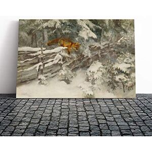 Big Box Art Bruno Liljefors Fox in The Snow Canvas Print Gallery Wrapped 30mm Frame Wall Art 24x16 inches Ready to Hang Modern Animals Picture Living Room Bedroom Lounge Office Big Box Art Bruno Liljefors Fox in The Snow Canvas Print Gallery Wrapped 30mm Frame Wall Art 24x16 inches Ready to Hang Modern Animals Picture Living Room Bedroom Lounge Office