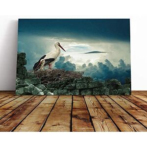 Big Box Art - Stork Birds Nest - Multicolor - 20x14 Inch - Canvas Print Big Box Art - Stork Birds Nest - Multicolor - 20x14 Inch - Canvas Print