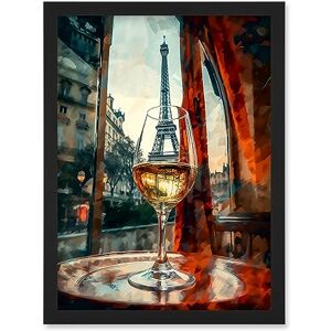 Artery8 Through the Wine Glass Oil Painting Paris France Eiffel Tower View from Glass Window Artwork Framed Wall Art Print A4 Artery8 Through the Wine Glass Oil Painting Paris France Eiffel Tower View from Glass Window Artwork Framed Wall Art Print A4