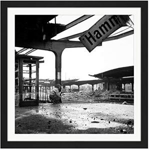 Fine Art Prints War WWII USA Soldier Ruins Railway Station Hamm Westfalen 1945 Photo Square Wooden Framed Wall Art Print Picture 16X16 Inch Fine Art Prints War WWII USA Soldier Ruins Railway Station Hamm Westfalen 1945 Photo Square Wooden Framed Wall Art Print Picture 16X16 Inch