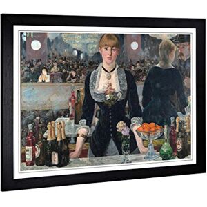 Big Box Art Framed Print of Edouard Manet A Bar at The Folies Bergere Design Wall Art Picture Home Decor for Kitchen, Living Room, Bedroom, Hallway, Black, A2 / 24.5x18 Inch / 62x45cm Big Box Art Framed Print of Edouard Manet A Bar at The Folies Bergere Design Wall Art Picture Home Decor for Kitchen, Living Room, Bedroom, Hallway, Black, A2 / 24.5x18 Inch / 62x45cm