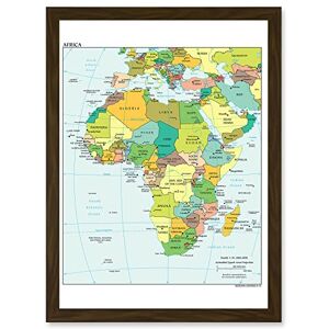 Artery8 - Political Map 2012 Africa - A4 - Framed - Wall Art Print Artery8 - Political Map 2012 Africa - A4 - Framed - Wall Art Print