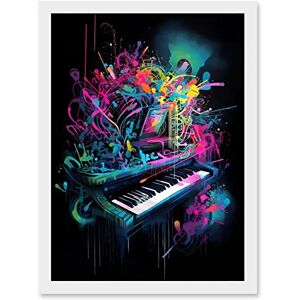 Artery8 - Melodic Explosion Piano - A4 - Framed - Art Print Artery8 - Melodic Explosion Piano - A4 - Framed - Art Print