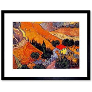 Wee Blue Coo Van Gogh Landscape With House Ploughman 1889 Artwork Framed Wall Art Print 12X16 Inch Wee Blue Coo Van Gogh Landscape With House Ploughman 1889 Artwork Framed Wall Art Print 12X16 Inch