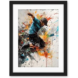 Artery8 Parkour Jump Urban Sport Paint Splat Action Shot Artwork Framed Wall Art Print 18X24 Inch Artery8 Parkour Jump Urban Sport Paint Splat Action Shot Artwork Framed Wall Art Print 18X24 Inch