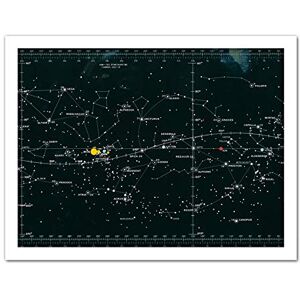 Artery8 Space CSM-TEC Apollo 11 Star Chart Map Galaxy Artwork Framed Wall Art Print 18X24 Inch Artery8 Space CSM-TEC Apollo 11 Star Chart Map Galaxy Artwork Framed Wall Art Print 18X24 Inch