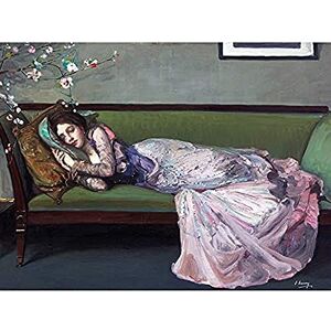 Fine Art Prints Lavery The Green Sofa Woman Lying Painting Unframed Wall Art Print Poster Home Decor Premium Fine Art Prints Lavery The Green Sofa Woman Lying Painting Unframed Wall Art Print Poster Home Decor Premium