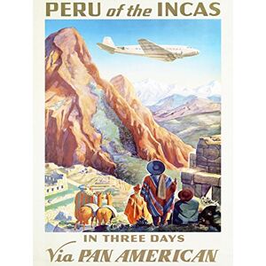 Wee Blue Coo LTD TRAVEL TRANPORT AIRLINE TOURISM PERU INCA ANDES LLAMA MACHU PICCHU PRINT Wee Blue Coo LTD TRAVEL TRANPORT AIRLINE TOURISM PERU INCA ANDES LLAMA MACHU PICCHU PRINT