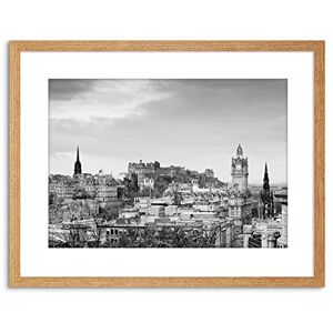 Wee Blue Coo Photo Cityscape Edinburgh Castle Rooftops Black White Framed Wall Art Print Wee Blue Coo Photo Cityscape Edinburgh Castle Rooftops Black White Framed Wall Art Print