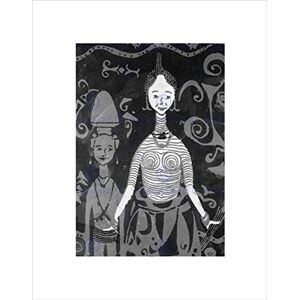 Wee Blue Coo Paintings Portrait African Woman Black White Ima Ogodo Framed Art Print B12X9873 Wee Blue Coo Paintings Portrait African Woman Black White Ima Ogodo Framed Art Print B12X9873