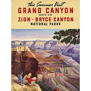 Wee Blue Coo Travel Summer Grand Canyon North Rim Bryce National Park Art Print Poster Wall Decor 12X16 Inch Wee Blue Coo Travel Summer Grand Canyon North Rim Bryce National Park Art Print Poster Wall Decor 12X16 Inch