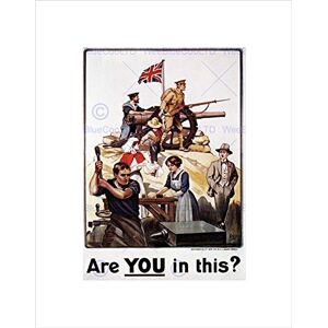 Wee Blue Coo WAR ENLIST UK BRITAIN GUN SOLDIER WW1 VINTAGE BLACK FRAMED ART PRINT B12X170 Wee Blue Coo WAR ENLIST UK BRITAIN GUN SOLDIER WW1 VINTAGE BLACK FRAMED ART PRINT B12X170