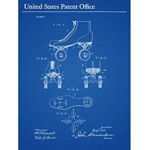 Artery8 Ruel Roller Skate Shoe 1899 Patent Plan Premium Wall Art Canvas Print 18X24 Inch Artery8 Ruel Roller Skate Shoe 1899 Patent Plan Premium Wall Art Canvas Print 18X24 Inch