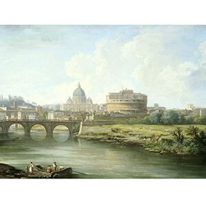 Artery8 Demachy View Of Castel Sant'Angelo Rome Painting Unframed Wall Art Print Poster Home Decor Premium Artery8 Demachy View Of Castel Sant'Angelo Rome Painting Unframed Wall Art Print Poster Home Decor Premium