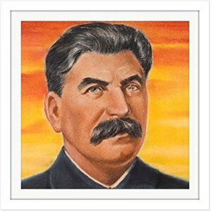 Fine Art Prints Tymim Faces WWII War USSR Marshal Joseph Stalin Square Wooden Framed Wall Art Print Picture 16X16 Inch Fine Art Prints Tymim Faces WWII War USSR Marshal Joseph Stalin Square Wooden Framed Wall Art Print Picture 16X16 Inch