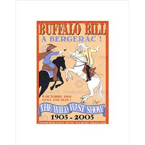 Wee Blue Coo Ad Wild West Show Buffalo Bill Bergerac French Coup L'etrier Art Wall Art Print Wee Blue Coo Ad Wild West Show Buffalo Bill Bergerac French Coup L'etrier Art Wall Art Print