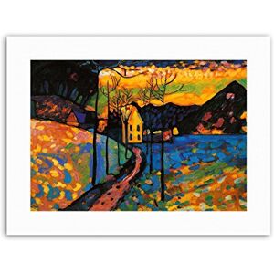 Wee Blue Coo Wassily Kandinsky Winter Landscape Poster Painting Old Master Canvas Art Prints Wee Blue Coo Wassily Kandinsky Winter Landscape Poster Painting Old Master Canvas Art Prints