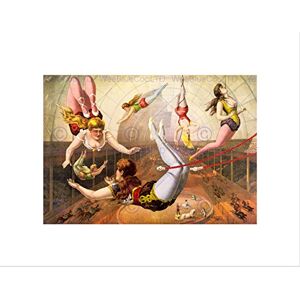 Wee Blue Coo Paintings Cultural Circus Acrobat Trapeze Act USA Wall Art Print Wee Blue Coo Paintings Cultural Circus Acrobat Trapeze Act USA Wall Art Print