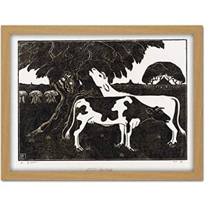 Artery8 Bernard Essers Two Cows Tree Bw Animal Landscape Artwork Framed Wall Art Print 18X24 Inch Artery8 Bernard Essers Two Cows Tree Bw Animal Landscape Artwork Framed Wall Art Print 18X24 Inch