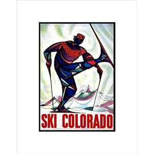 Wee Blue Coo TRAVEL SPORT WINTER SKIING SKI COLORADO VINTAGE ADVERT FRAMED PRINT B12X1712 Wee Blue Coo TRAVEL SPORT WINTER SKIING SKI COLORADO VINTAGE ADVERT FRAMED PRINT B12X1712