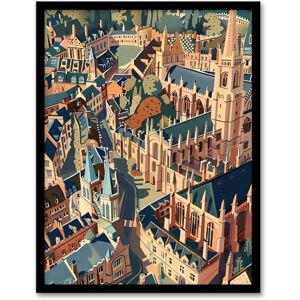 Artery8 Oxford Cityscape Artwork Christ Church Cathedral Living Room Artwork Framed Wall Art Print A4 Artery8 Oxford Cityscape Artwork Christ Church Cathedral Living Room Artwork Framed Wall Art Print A4
