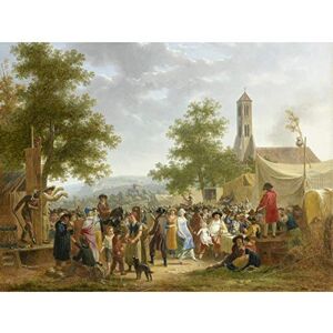 Artery8 Adolphe Eugene Gabriel Roehn Country Fair 1821 Painting Art Print Canvas Premium Wall Decor Poster Mural Artery8 Adolphe Eugene Gabriel Roehn Country Fair 1821 Painting Art Print Canvas Premium Wall Decor Poster Mural