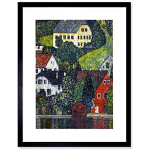 Wee Blue Coo Klimt Church In Unterach On Attersee Artwork Framed Wall Art Print 12X16 Inch Wee Blue Coo Klimt Church In Unterach On Attersee Artwork Framed Wall Art Print 12X16 Inch