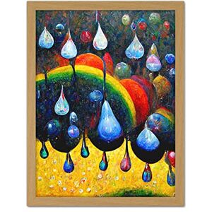 Doppelganger33 LTD The Storm Of Rainbows Abstract Modern Oil Painting Artwork Framed Wall Art Print 18X24 Inch Doppelganger33 LTD The Storm Of Rainbows Abstract Modern Oil Painting Artwork Framed Wall Art Print 18X24 Inch