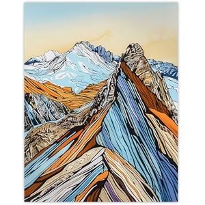 Artery8 Scafell Pike Mountain Peaks Stylised Landscape Living Room Large Wall Art Poster Print Thick Paper 18X24 Inch Artery8 Scafell Pike Mountain Peaks Stylised Landscape Living Room Large Wall Art Poster Print Thick Paper 18X24 Inch